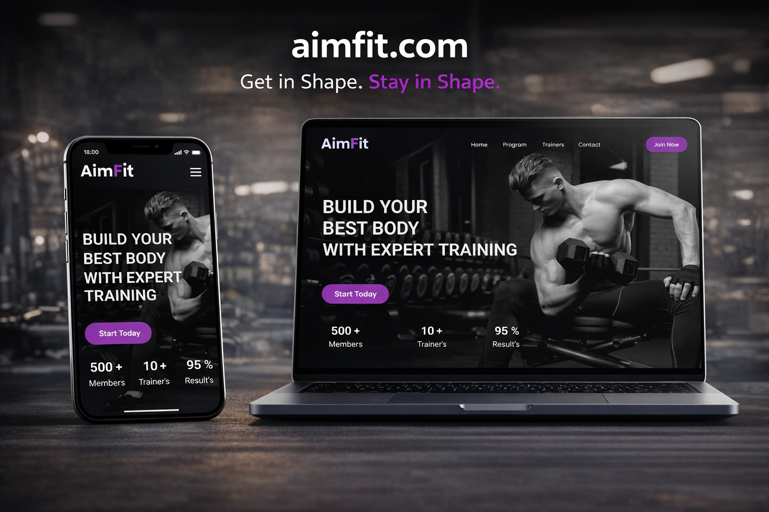 AimFit Fitness UI/UX Design
